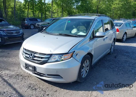 2014 Honda Odyssey Ex-L из США, поврежденный, VIN 5FNRL5H61EB128311